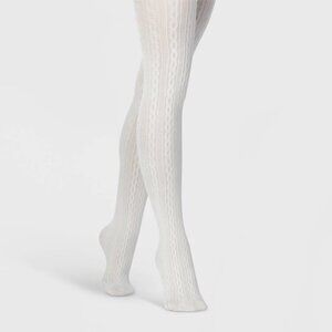 NEW Women's Cable Sweater Tights - A New Day™ Almond Cream